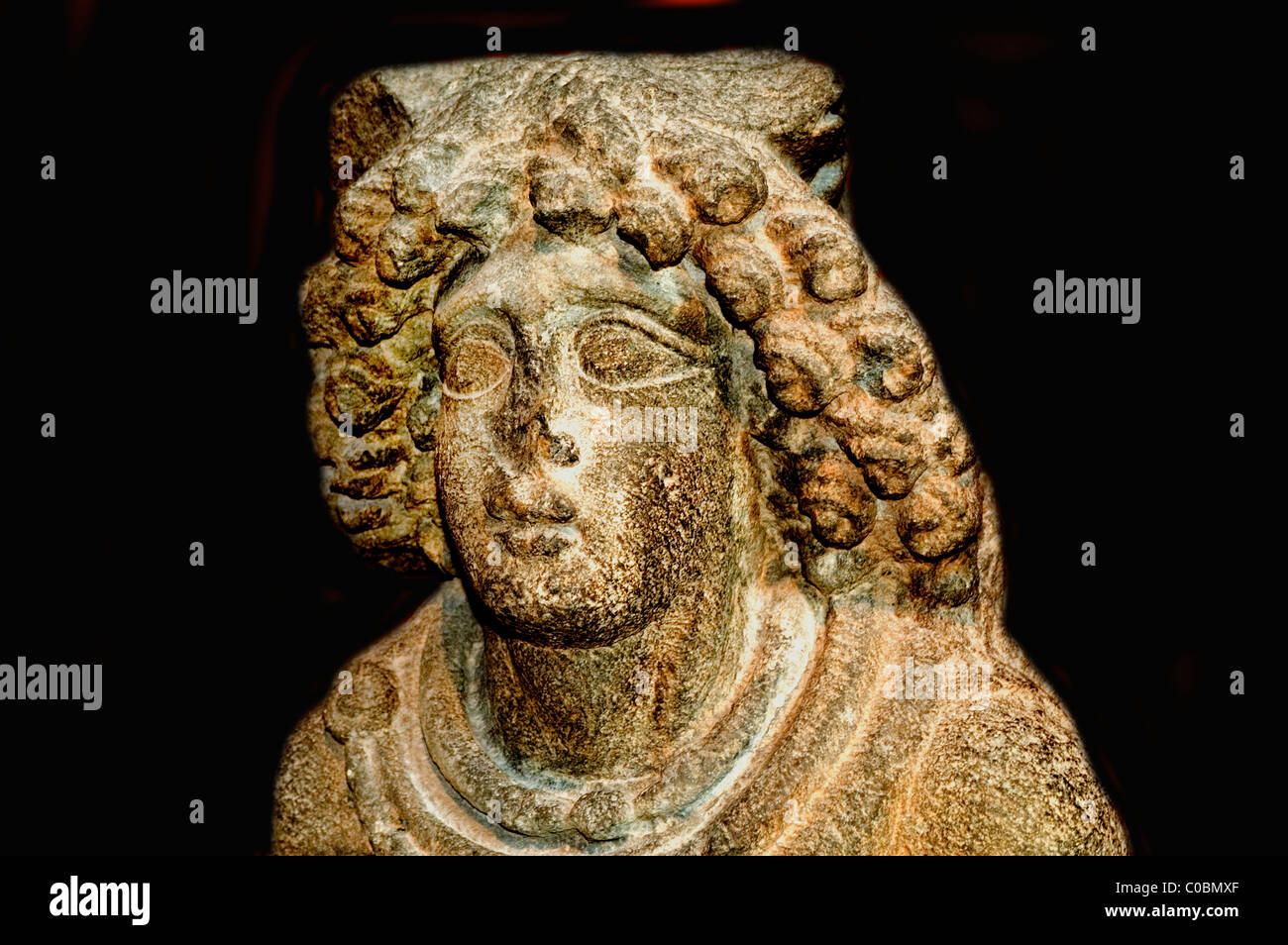 Hauran Si`s Baal Shamin Syria Sun God 1 cent BC Stock Photo